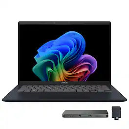 ASUS - Vivobook 14" WUXGA Laptop,Snapdragon X,16GB RAM,512GB SSD+1TB Dock Set,Qualcomm Adreno Graphics,Win 11 - Blue