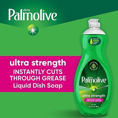 ultra Palmolive  
100% ultra strength  
INSTANTLY CUTS THROUGH GREASE  
Palmolive Liquid Dish Soap  
ultra strength  
INSTANTLY CUTS THROUGH GREASE