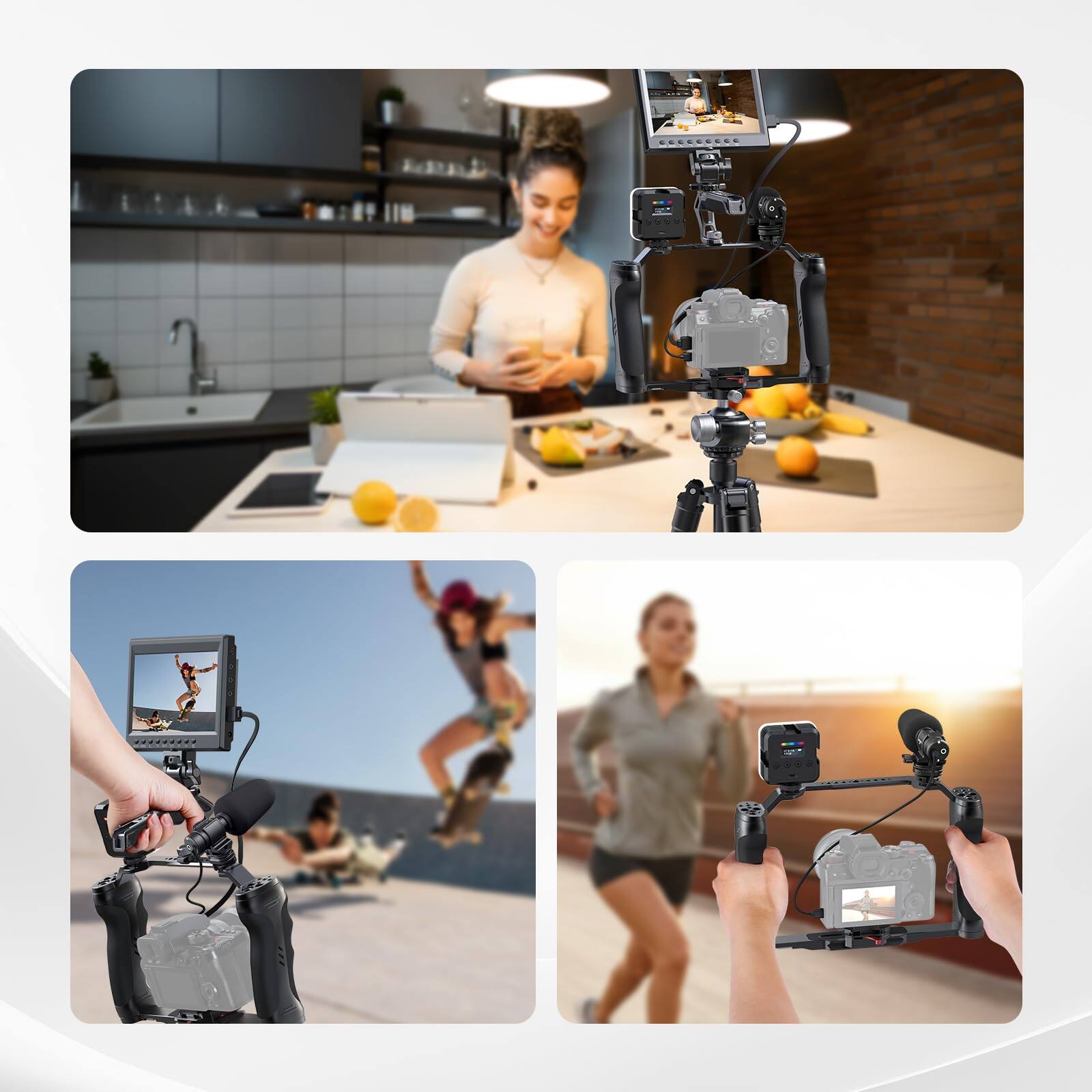 Alt View 2. Neewer - Microphone Holder with Cold Shoe Adapter, Shock Absorbing, 19-25mm, MH3.