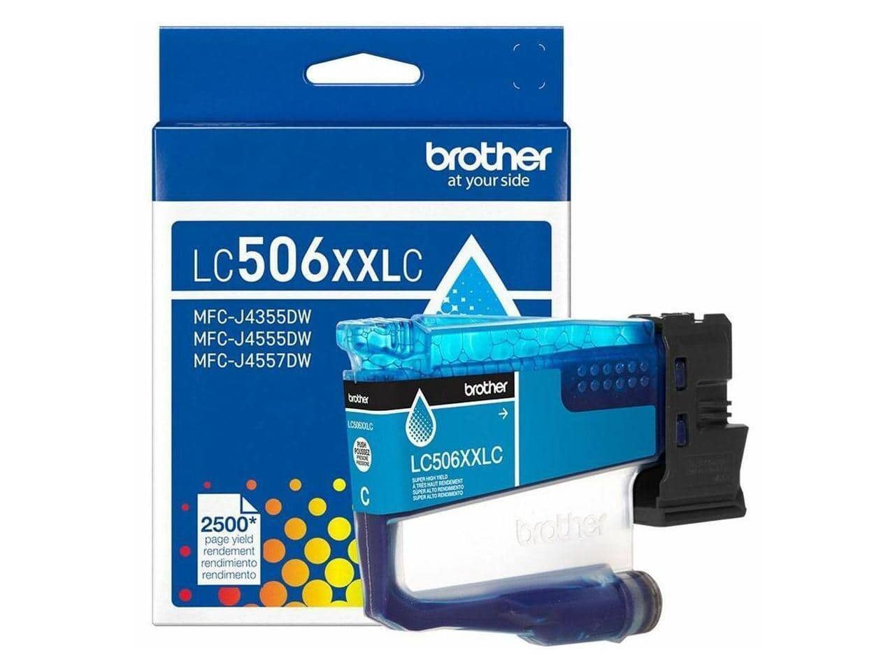 Brother - Genuine LC506XXLC Super High Yield Cyan Ink Cartridge (for use with 4355, 4555, and 4557 Printers)