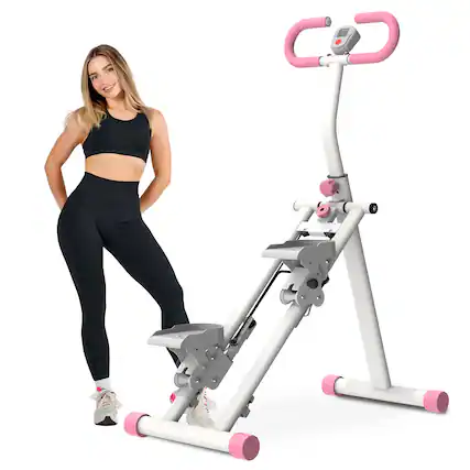 Front. Anysun - Upgrade Vertical Climber - Full-Body Stair Stepper, Stable Frame & Adjustable Handlebar for Home Fitness - Pink.