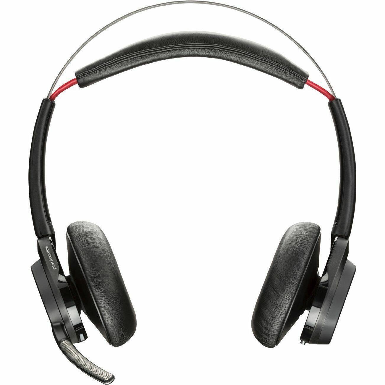 Alt View 3. Poly - Poly Voyager Focus B825 UC Headset - Google Assistant, Siri - Stereo - USB Type A - Wireless - Bluetooth - 98.4 ft - 20 - Black.