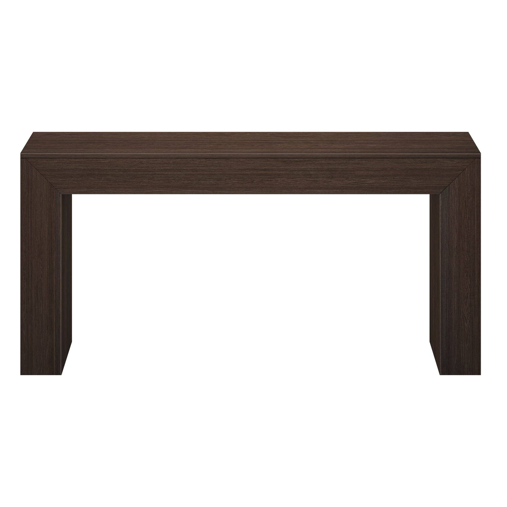 Alt View 3. Plank+Beam - Grande Console Table (66in / 1680mm), Walnut Wirebrush - Walnut Wirebrush.