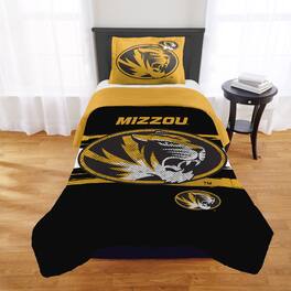 Sweet Home Collection - NCAA Missouri Tigers football Comforter & Sham Set- Twin/Twin XL - Multicolored