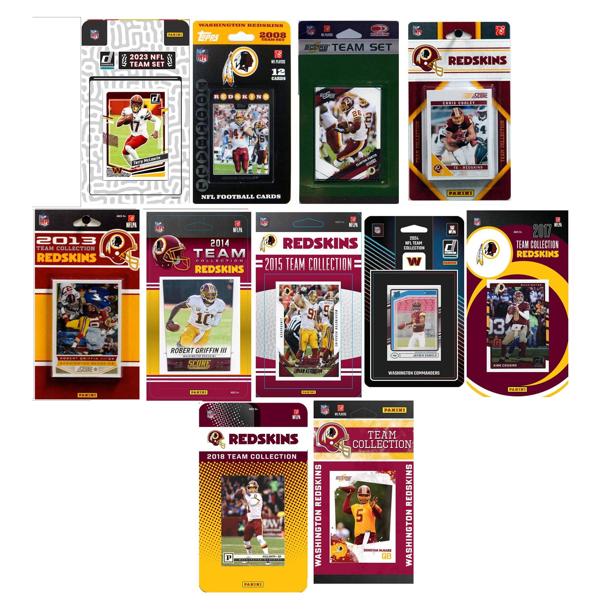 WASHINGTON REDSKINS
2008
TOPPS
2023 NFL TEAM SET
12 CARDS
2013 TEAM COLLECTION REDSKINS
2014 TEAM COLLECTION REDSKINS
2015 TEAM COLLECTION REDSKINS
2017 TEAM COLLECTION REDSKINS
2018 TEAM COLLECTION REDSKINS
ROBERT GRIFFIN III
SLIME
WILLIAM BRIDGES
CREEK COLLECTION
WASHINGTON COMMANDERS
BIRK COUSINS
WASHINGTON REDSKINS
TEAM COLLECTION
WASHINGTON REDSKINS
TEAM COLLECTION
WASHINGTON REDSKINS
TEAM COLLECTION
WASHINGTON REDSKINS
TEAM COLLECTION