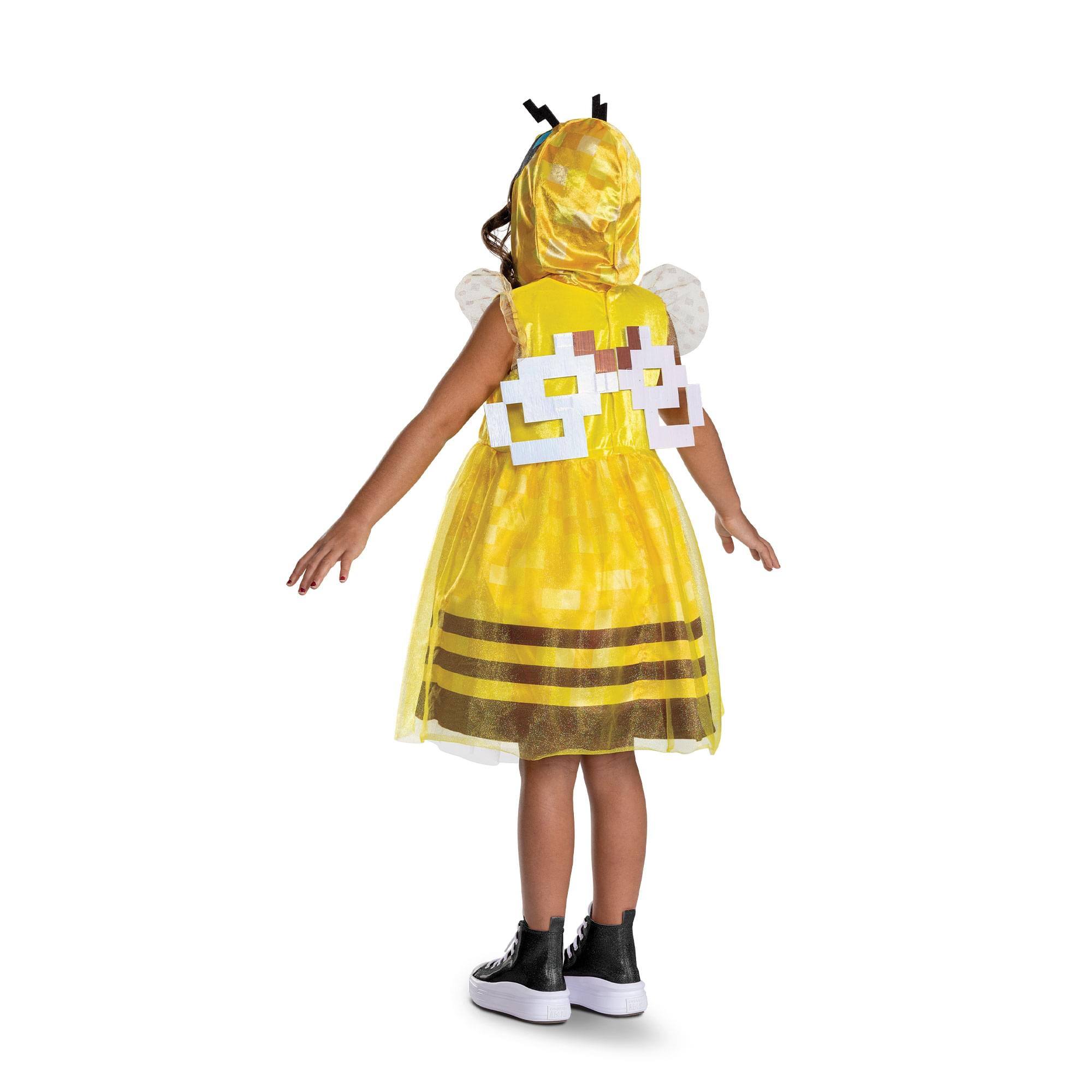 Alt View 10. Disguise - Minecraft Bee Girl Hooded Child Costume Dress | Small 4-6x - Multi-Colored.