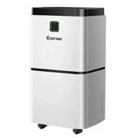 Costway 24 Pints 1500 Sq. Ft Dehumidifier For Medium To Large Room w/ Indicator - White - Front_Zoom