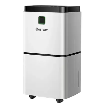 Front. Costway - 24 Pints 1500 Sq. Ft Dehumidifier For Medium To Large Room w/ Indicator - White.