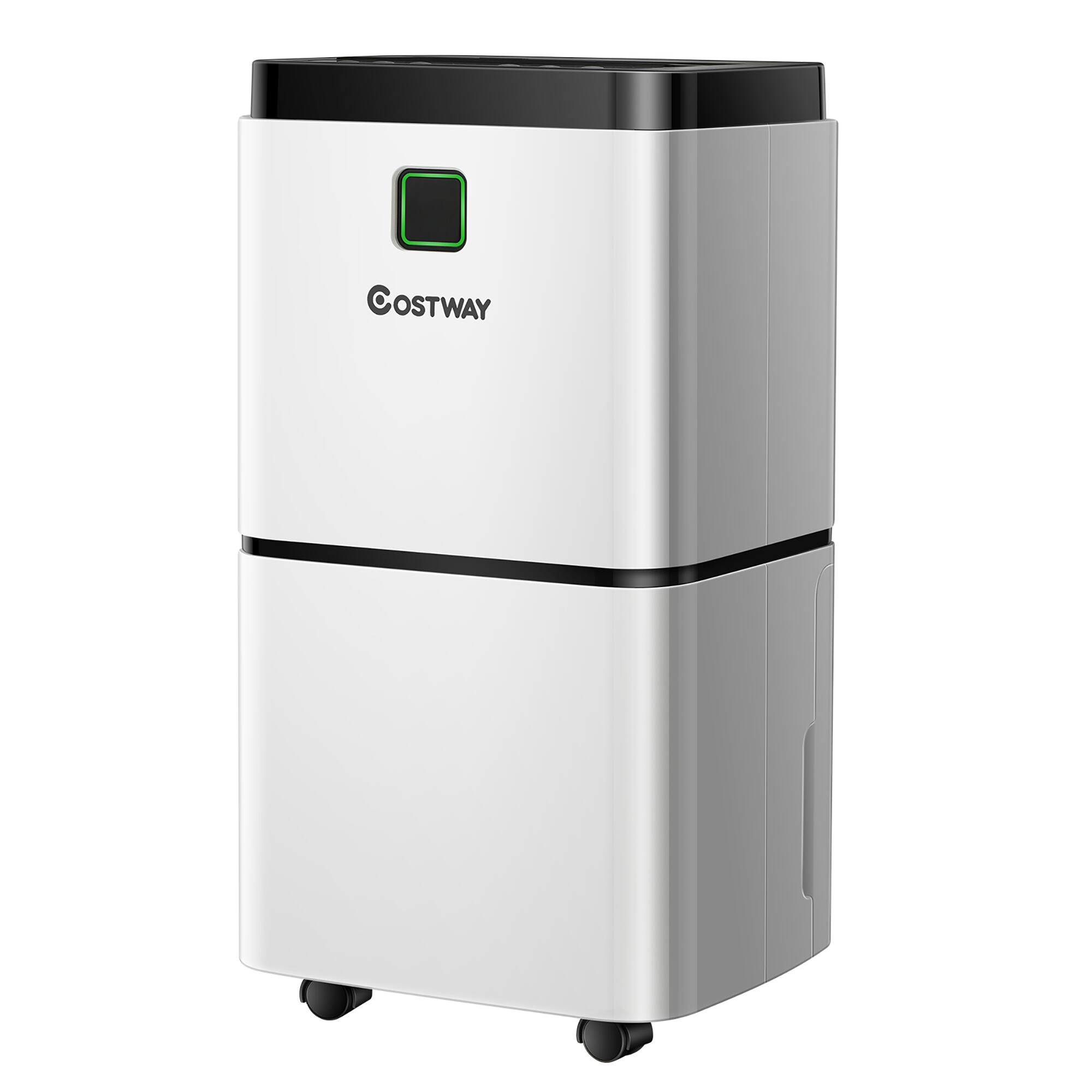Costway - 24 Pints 1500 Sq. Ft Dehumidifier For Medium To Large Room w/ Indicator - White