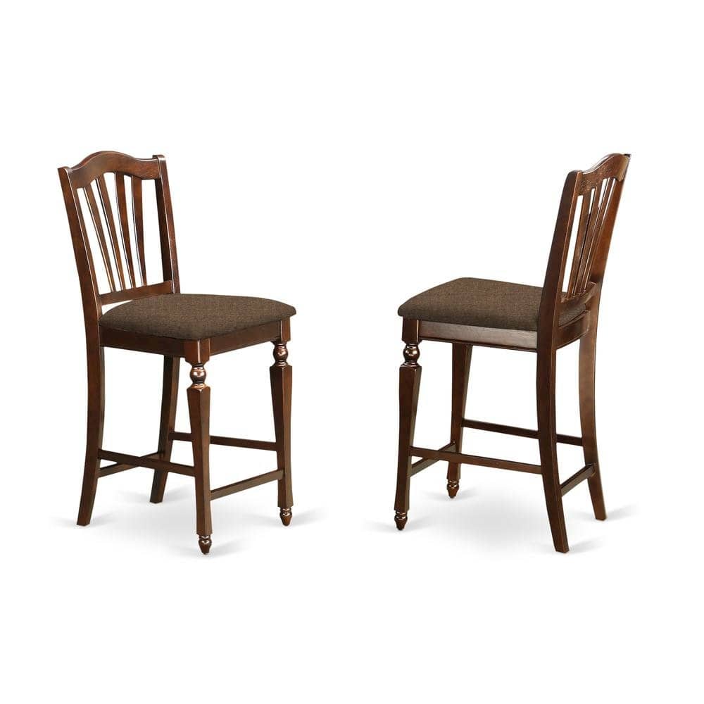 FurniFact - Solid Wood 5 Piece Counter Height Dining Set with Table and 4 Chairs - Mahogany price history on PriceWatchPro