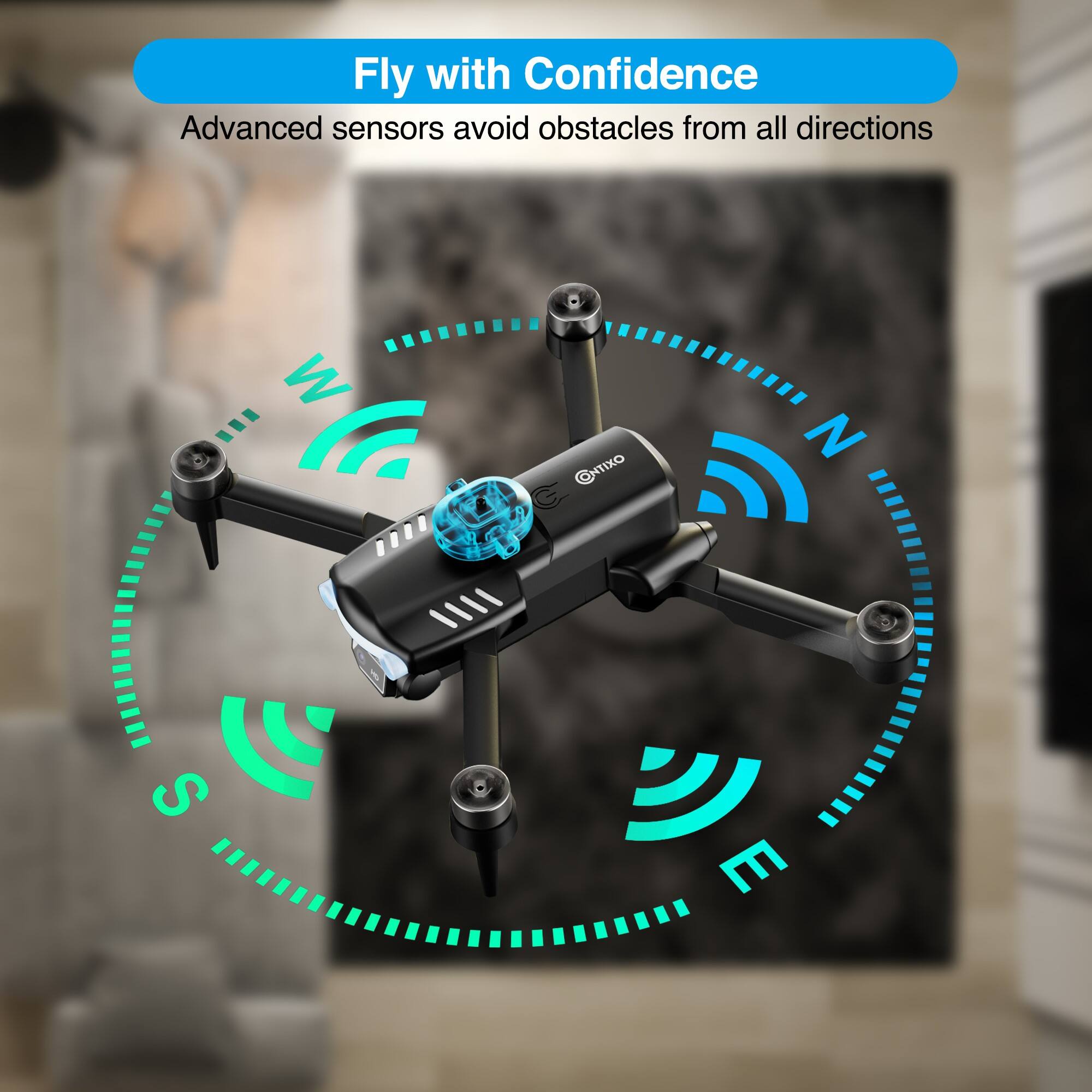 Fly with Confidence Advanced sensors avoid obstacles from all directions.