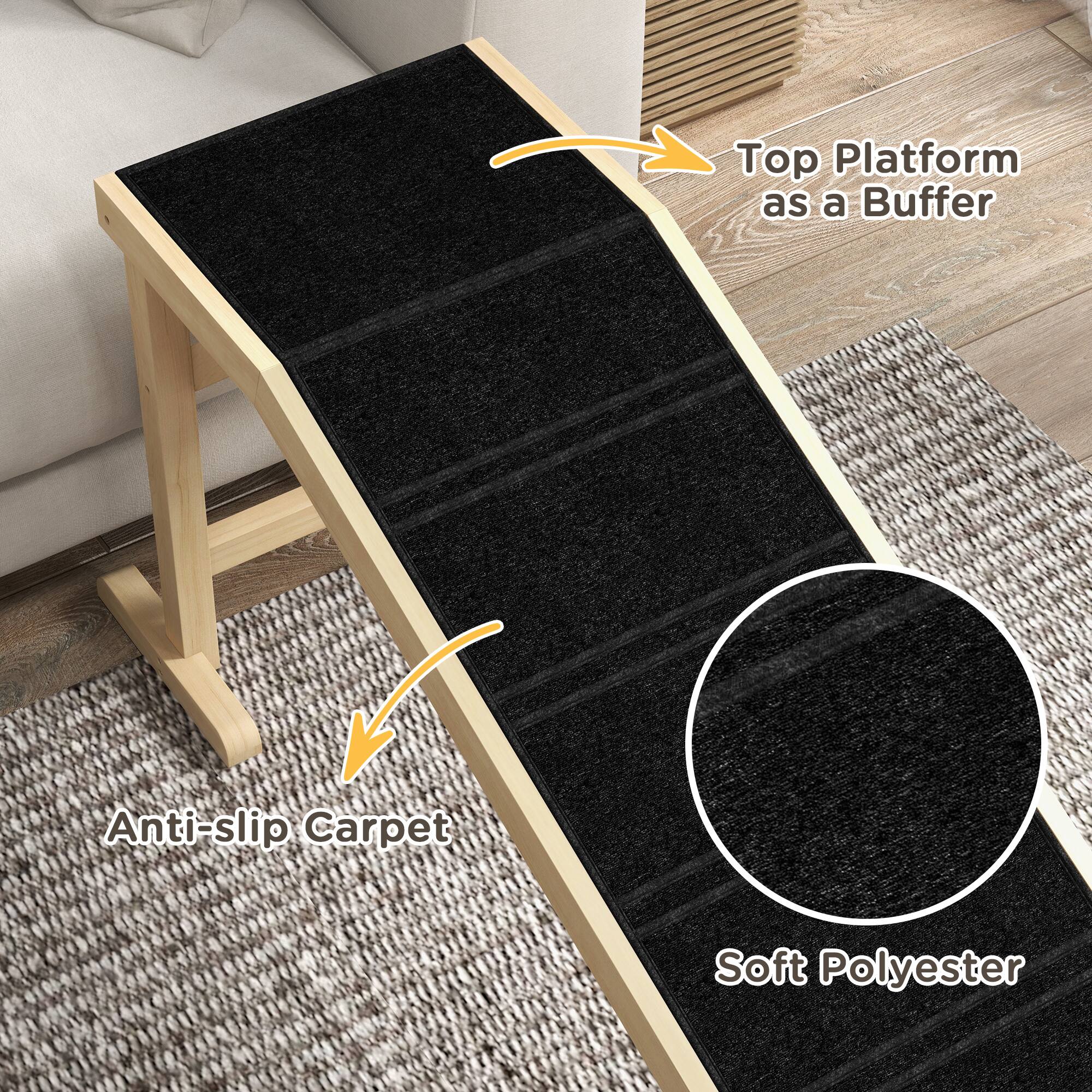 - Top Platform as a Buffer
- Anti-slip Carpet
- Soft Polyester