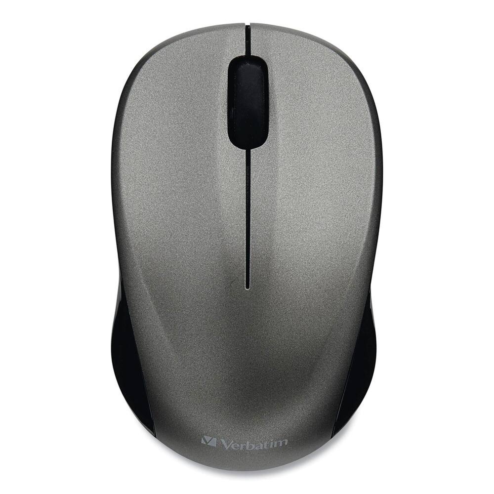 Angle. Verbatim - 99769 2.4 GHz Frequency/32.8 ft Wireless Range Left/Right Hand Use Silent Wireless Blue LED Mouse - Graphite - Graphite.
