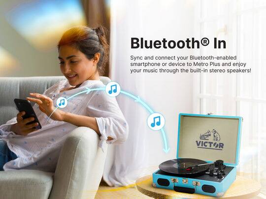 Bluetooth® In

Sync and connect your Bluetooth-enabled smartphone or device to Metro Plus and enjoy your music through the built-in stereo speakers!