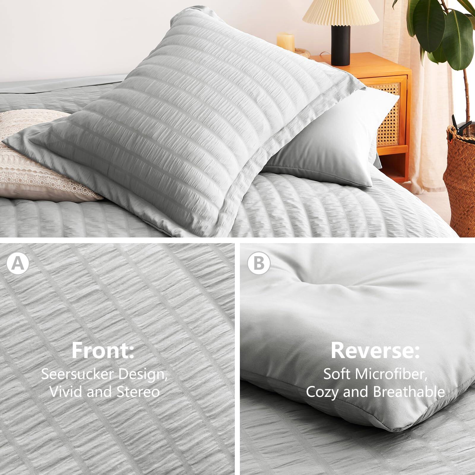 A Front: Seersucker Design, Vivid and Stereo  
B Reverse: Soft Microfiber, Cozy and Breathable