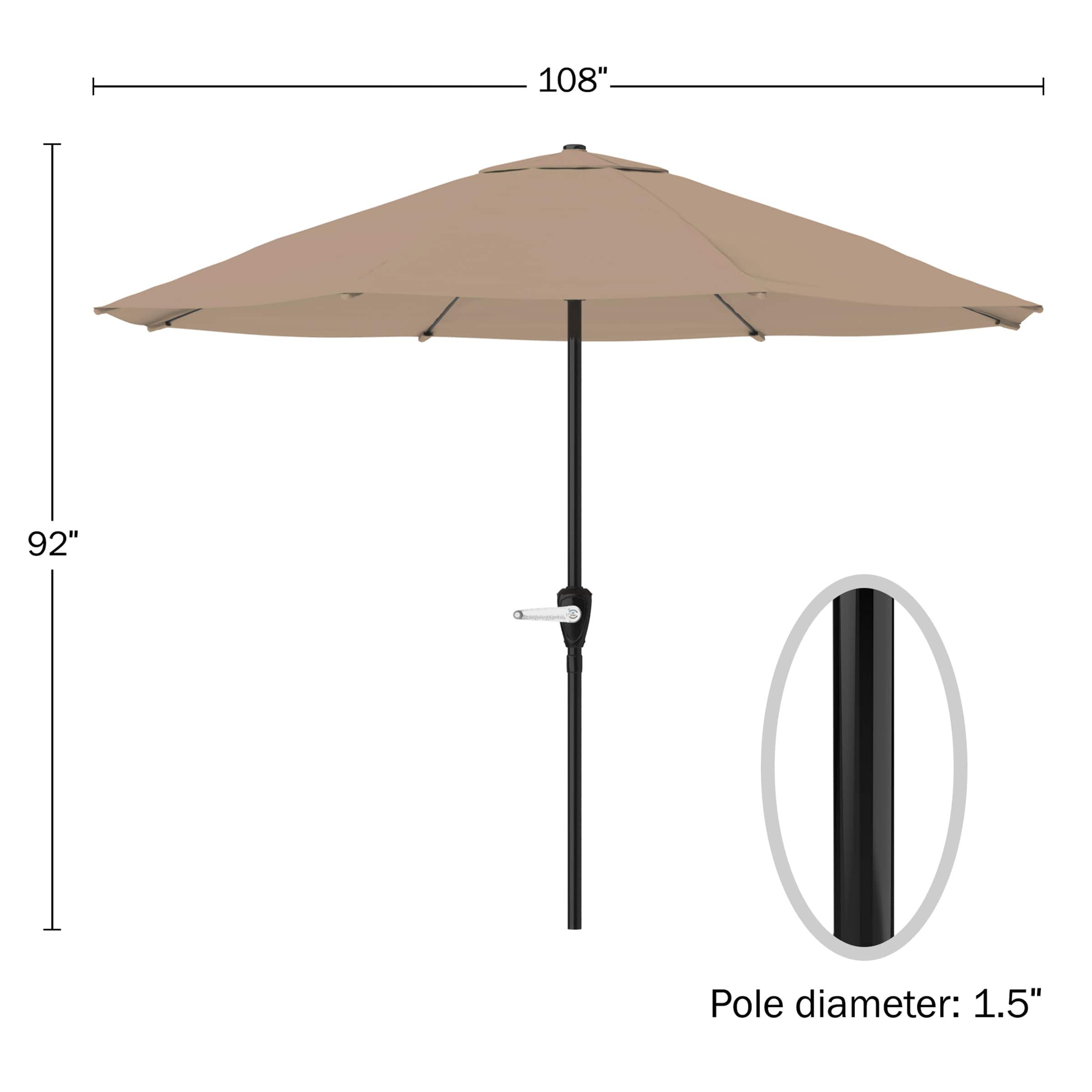 Best Buy: Pure Garden 9-Ft Outdoor Patio Umbrella Sand 50-LG1040