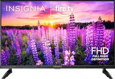 The text on the image reads "Insignia fire tv FHD full high definition."