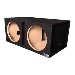 King Boxes - D12V 12" Double-Speaker Single-Port Carpeted Enclosure - Black