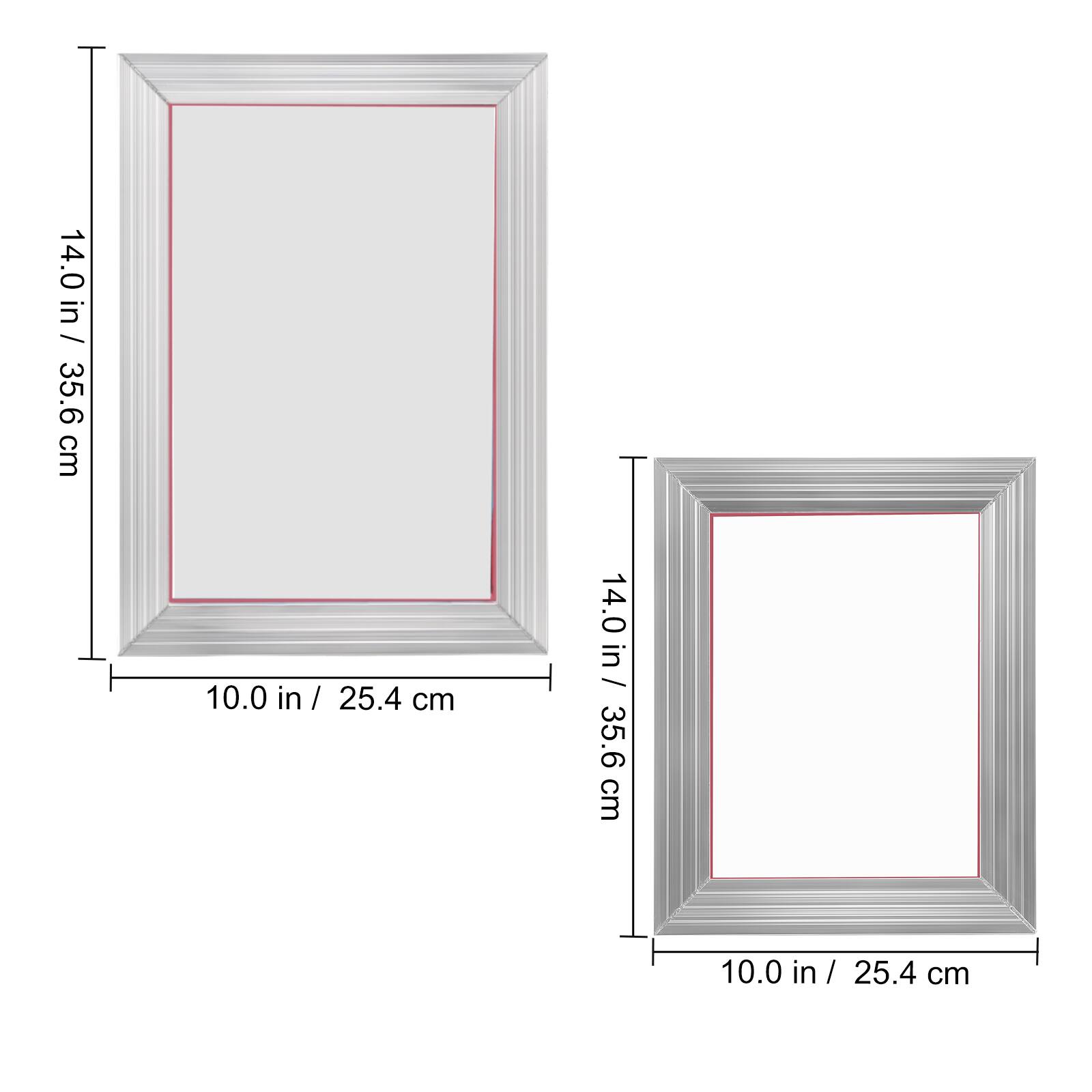 14.0 in / 35.6 cm  
10.0 in / 25.4 cm