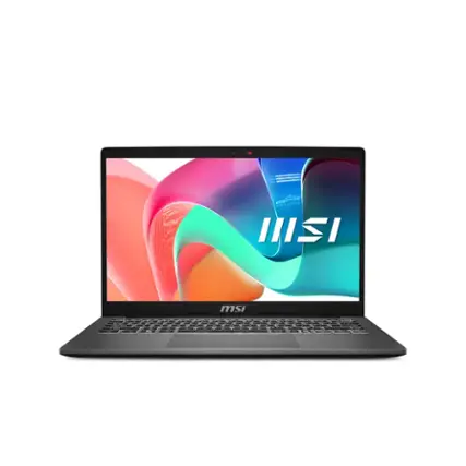 Front. MSI - Modern 13 13.3" Laptop - Intel Core Ultra 7-150U - Intel Graphics with 16GB Memory -1TB SSD - Platinum Gray.