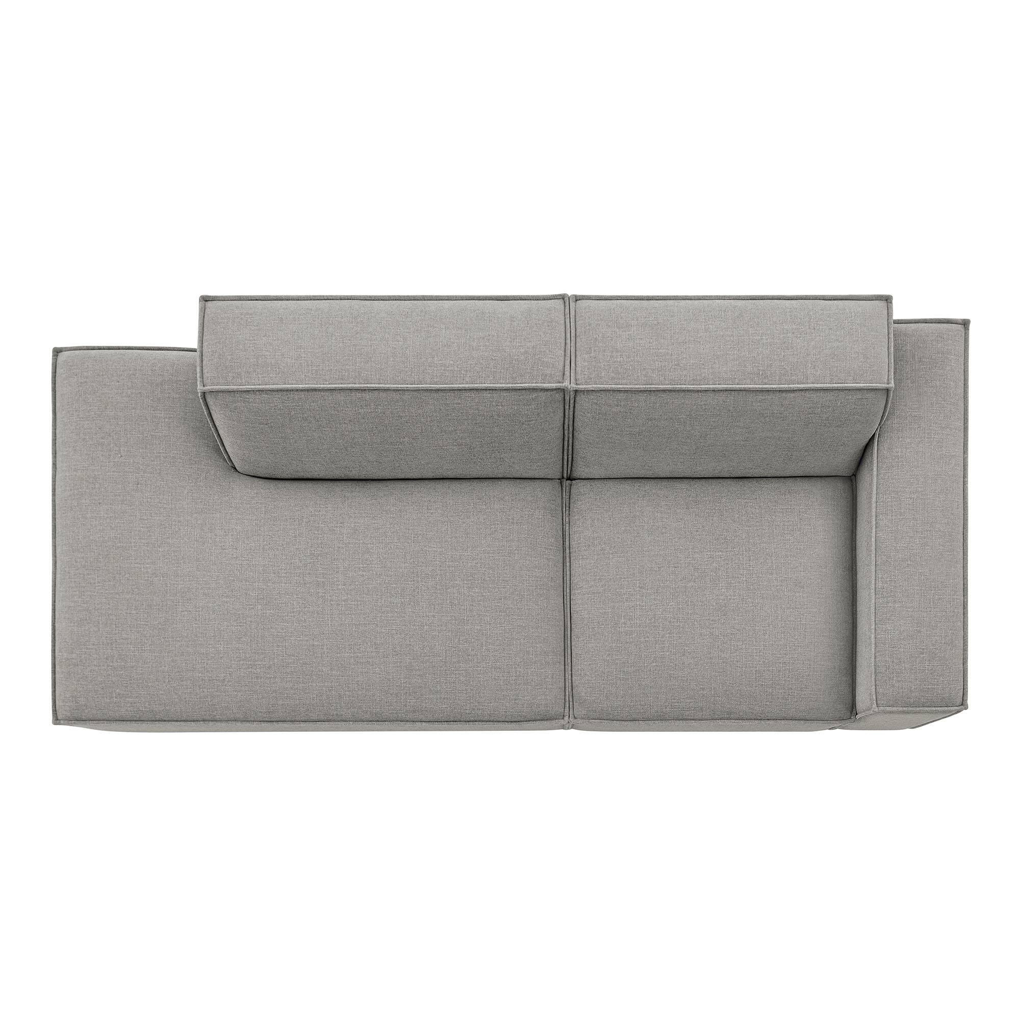 Alt View 6. Modway - Restore 2-Piece Performance Fabric Upholstered Modular Loveseat by Modway - Pewter.