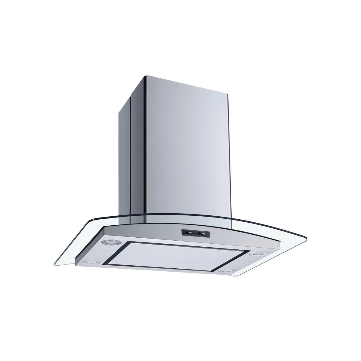 Alt View 1. Winflo - Winflo 30 inch Convertible 300-CFM Stainless Steel Island Range Hood - Stainless Steel.