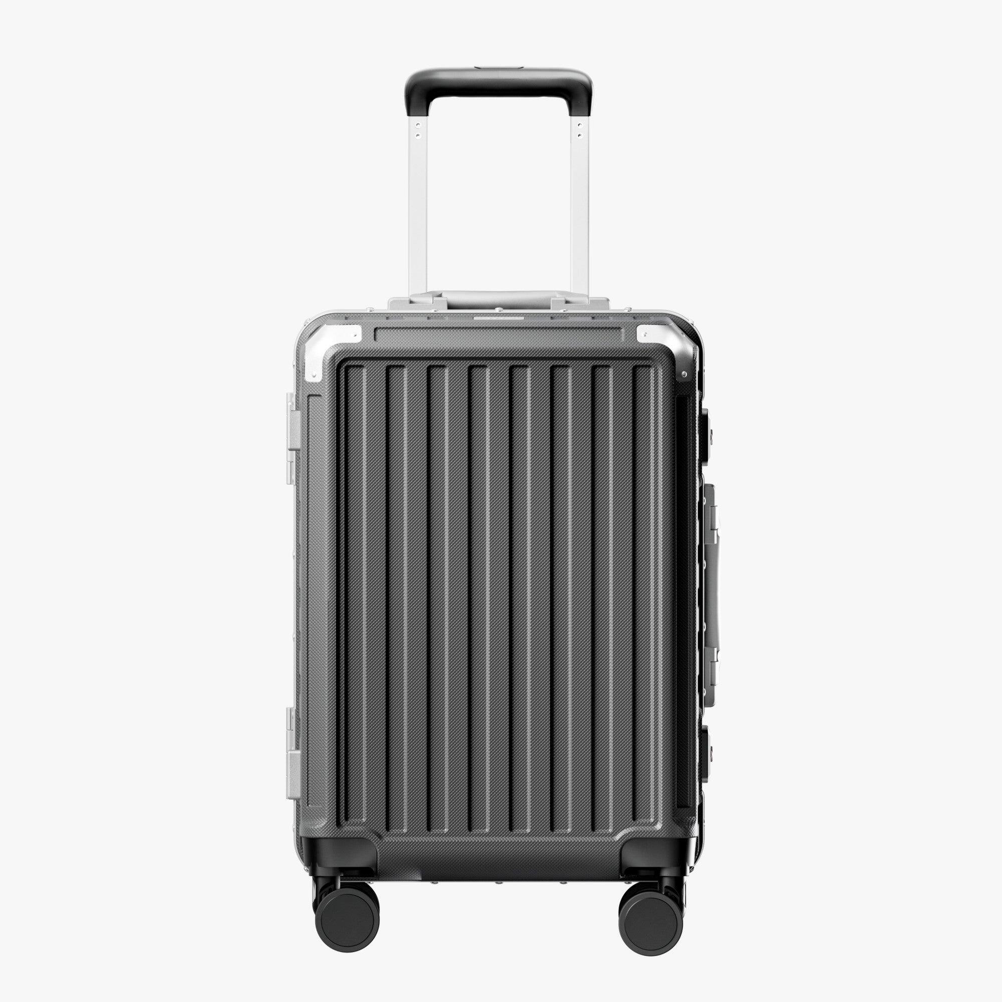 Alt View 7. LUGGEX - LUGGEX Carry On Hardside PC Luggage 8010S Aluminum Frame Zipperless - ZX-Core - Charcoal Metallic.