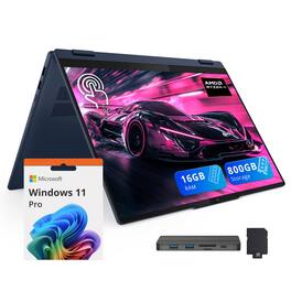 Lenovo - IdeaPad 5 2-in-1 Touchscreen Laptop,AMD Ryzen AI 7 350,16GB RAM,512GB SSD+288GB Dock Station,AMD Radeon 860M,Win 11 Pro - Cosmic Blue