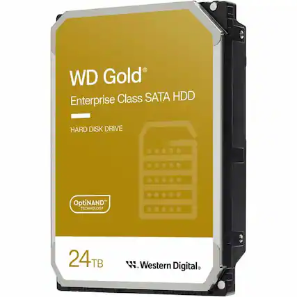 WD Gold
Enterprise Class SATA HDD
HARD DISK DRIVE
OptiNAND™ TECHNOLOGY
24TB
Western Digital