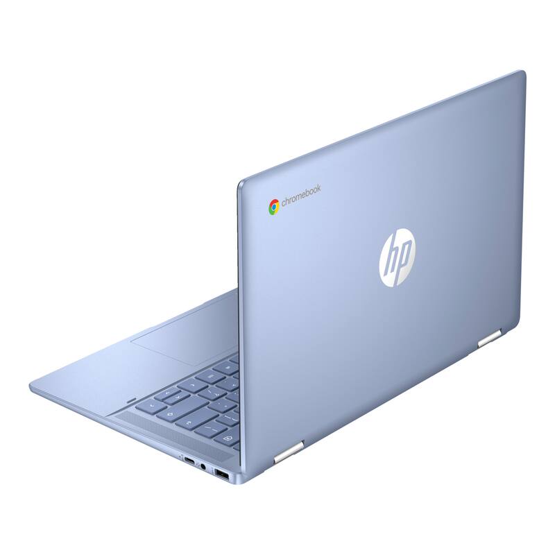 Alt View 7. HP - HP Chromebook x360 14" FHD Touchscreen Laptop,Intel Processor N100,4GB RAM,64GB eMMC,Chrome OS,Blue - Blue.