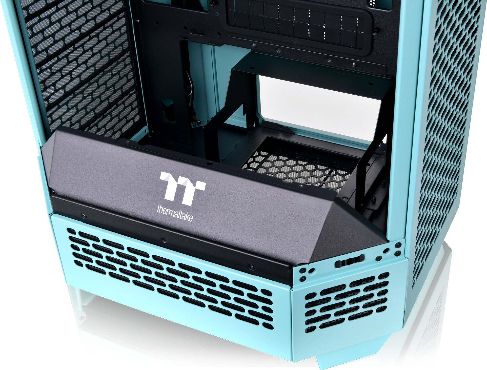 Alt View 28. Thermaltake - The Tower 300 Micro ATX PC Case - Turquoise.