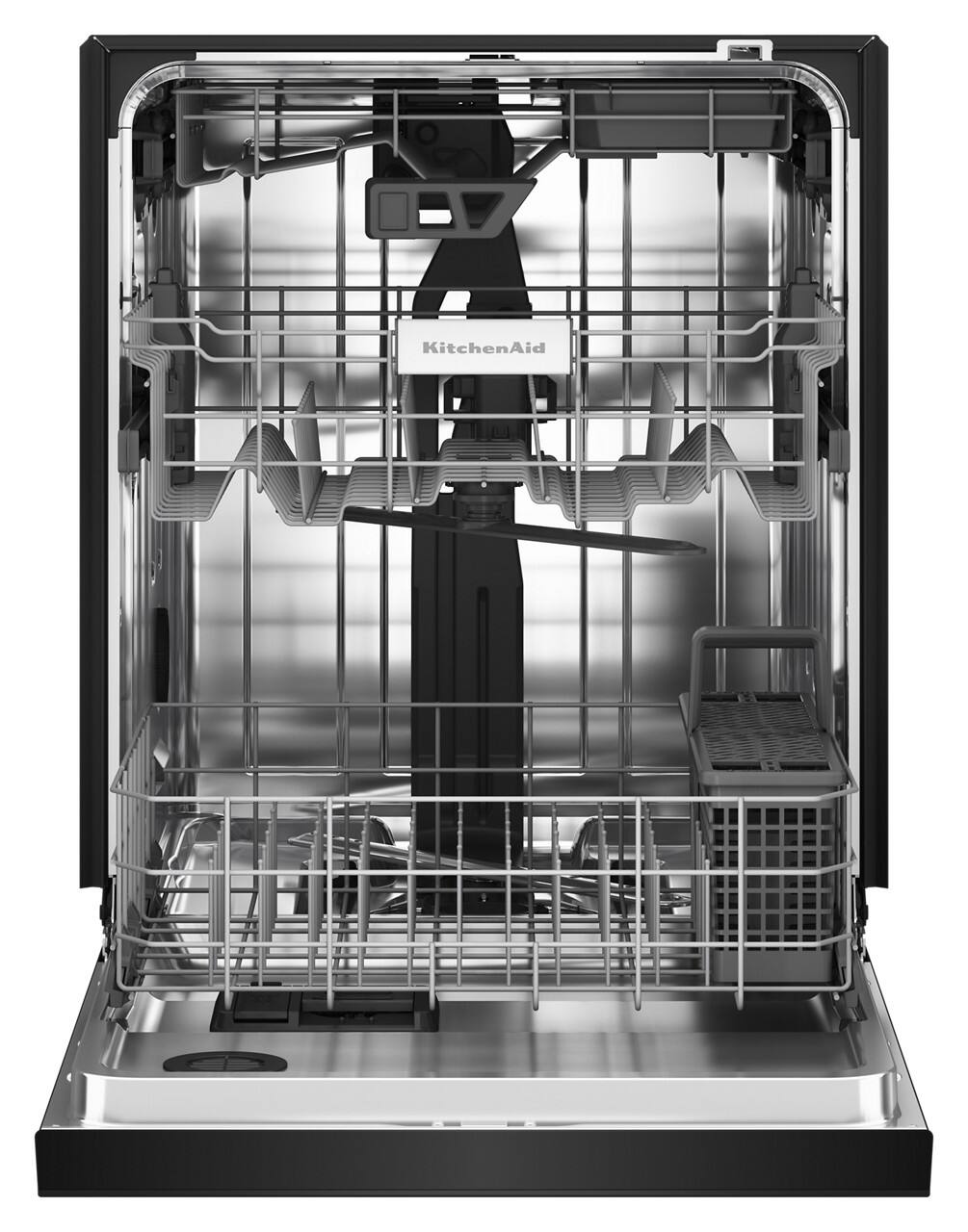 Alt View 11. KitchenAid - 24" Front Control Built-in Stainless Steel Tub Dishwasher with 3rd Rack, 40+ Total Wash Jets, 41 dBA - Black stainless steel.