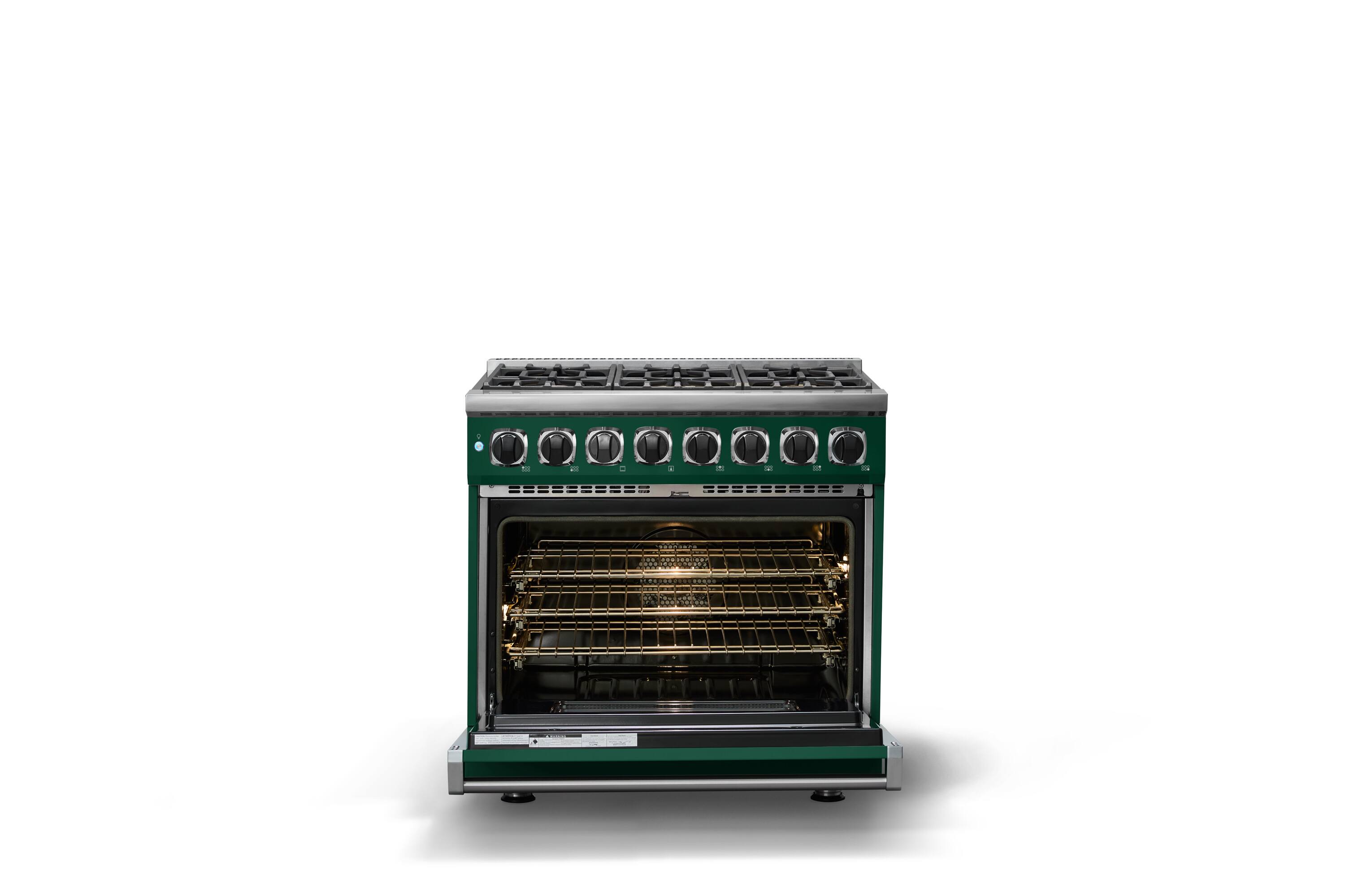 Alt View 2. Viking - 36 in. Wide 6 Burner Dual Fuel Sealed Burner Range-LP - Ivy.