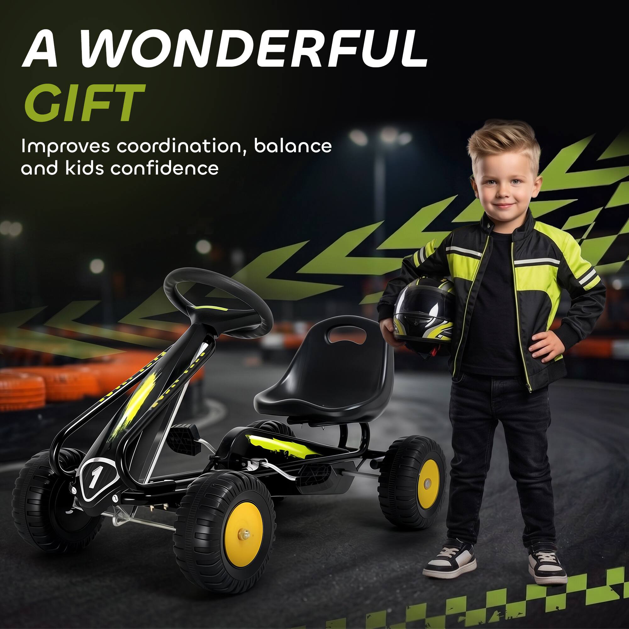 A WONDERFUL GIFT  
Improves coordination, balance and kids confidence