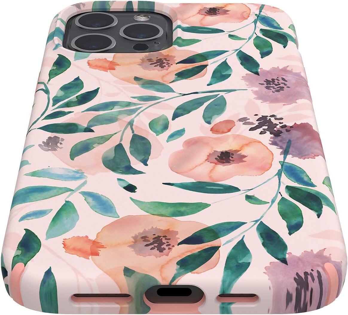Alt View 1. Speck - Speck Presidio Edition Watercolor Roses Case - iPhone 12 Pro Max - Watercolor Roses.