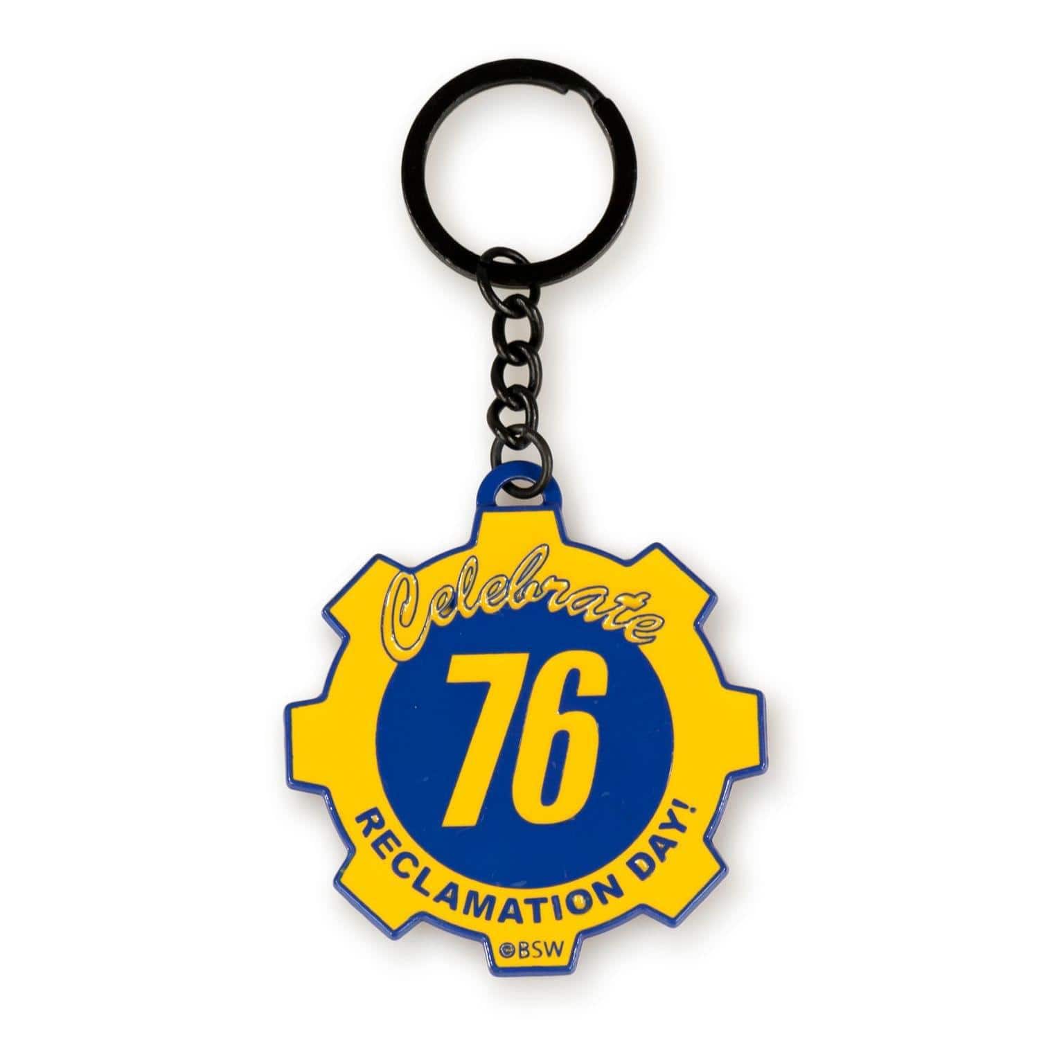 Bioworld - Fallout Collectibles | Vault Boy Collector’s Edition Reclamation Day Keyring - Multicolored