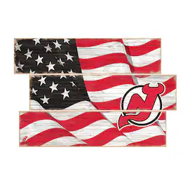 Fan Creations - New Jersey Devils 3-Plank Team Flag - Multicolor