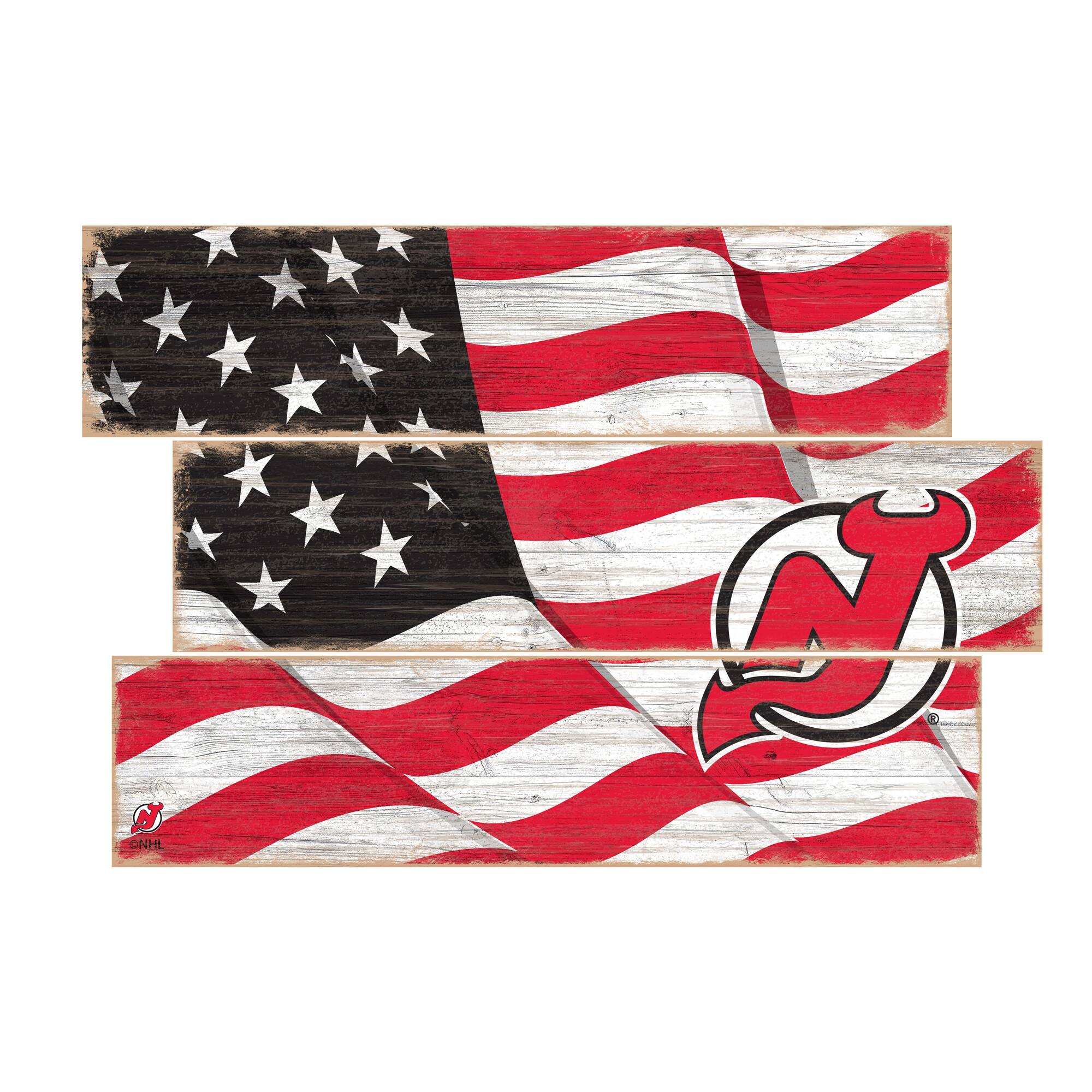 New Jersey Devils 3-Plank Team Flag