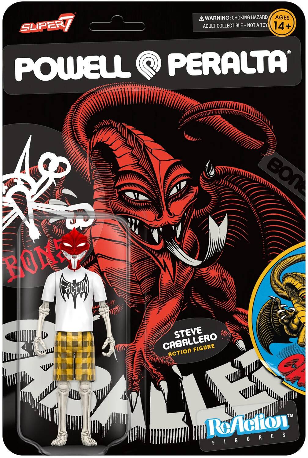Steve Caballero - Super7 - Powell-Peralta - Reaction Figure Wave 2 - Steve Caballero Dragon - Collectibles