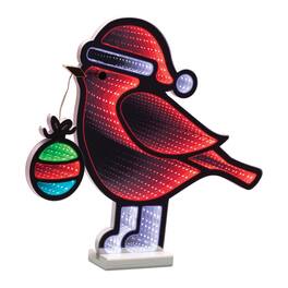 BreeBe - Holiday Cardinal Bird Ekkolight 15.75"H - Red, White, Green