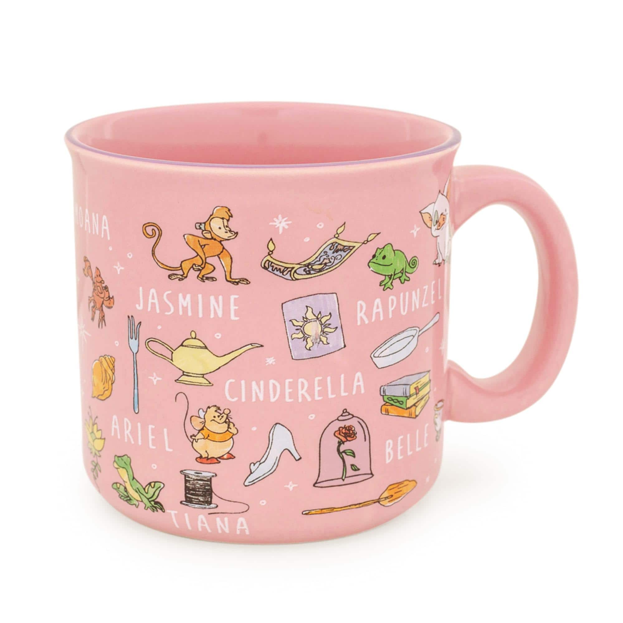 Silver Buffalo - Disney Princess Icons Ceramic Camper Mug | Holds 20 Ounces - Pink price history on PriceWatchPro