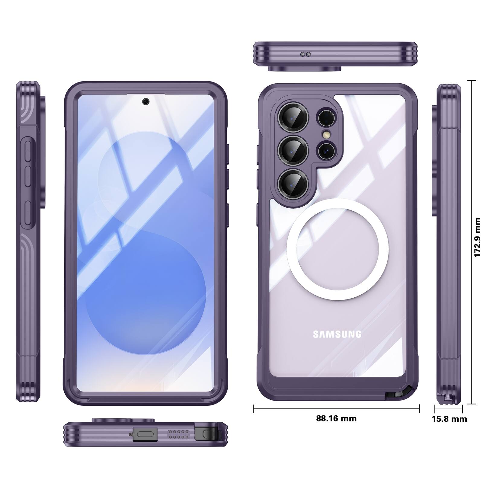 UUCOVER Full Body Case for Samsung Galaxy S26 Ultra,Shockproof TPU+PC ...