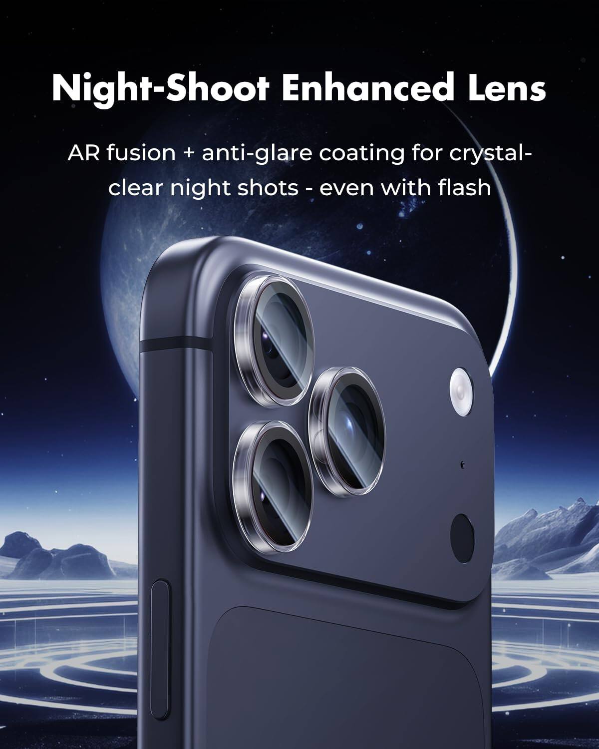 Night-Shoot Enhanced Lens  
AR fusion + anti-glare coating for crystal-clear night shots - even with flash