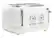 Angle. Haden - Dorset 4-Slice Wide Slot Toaster - Ivory and Chrome.