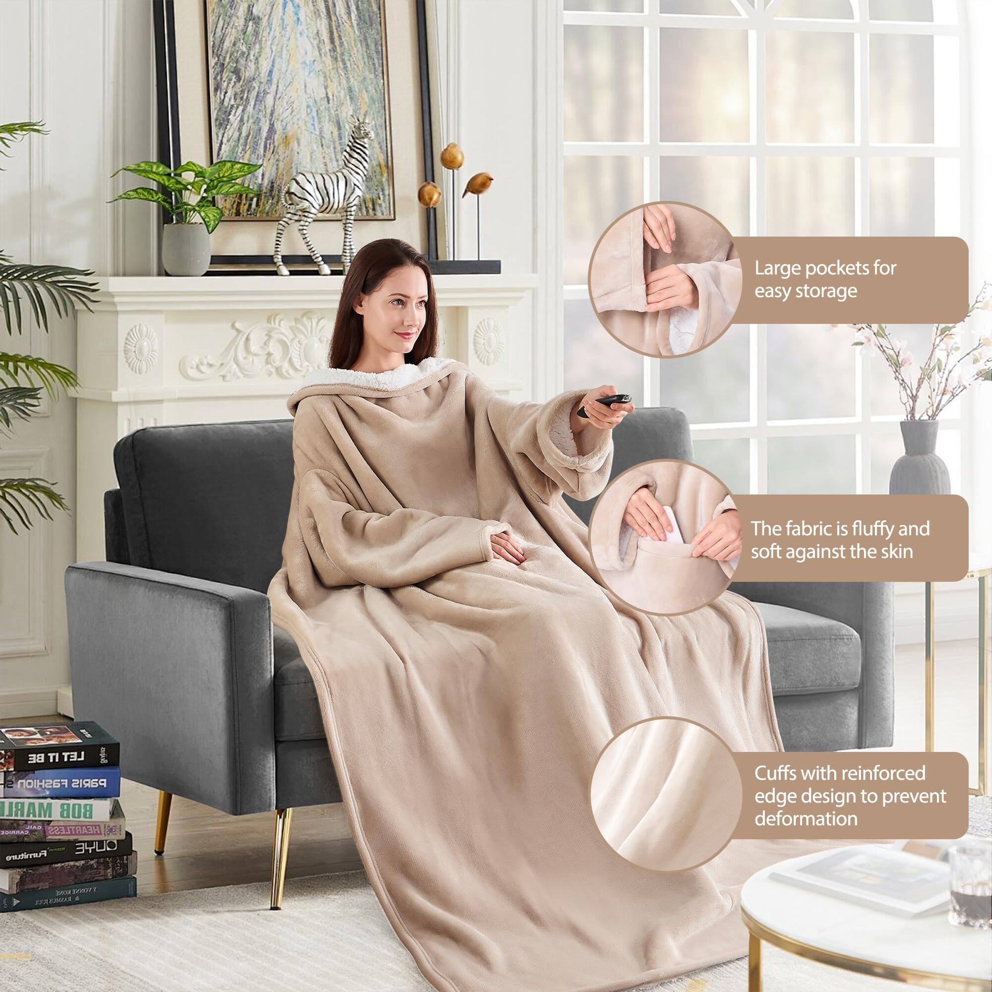 Large pockets for easy storage

The fabric is fluffy and soft against the skin

Cuffs with reinforced edge design to prevent deformation