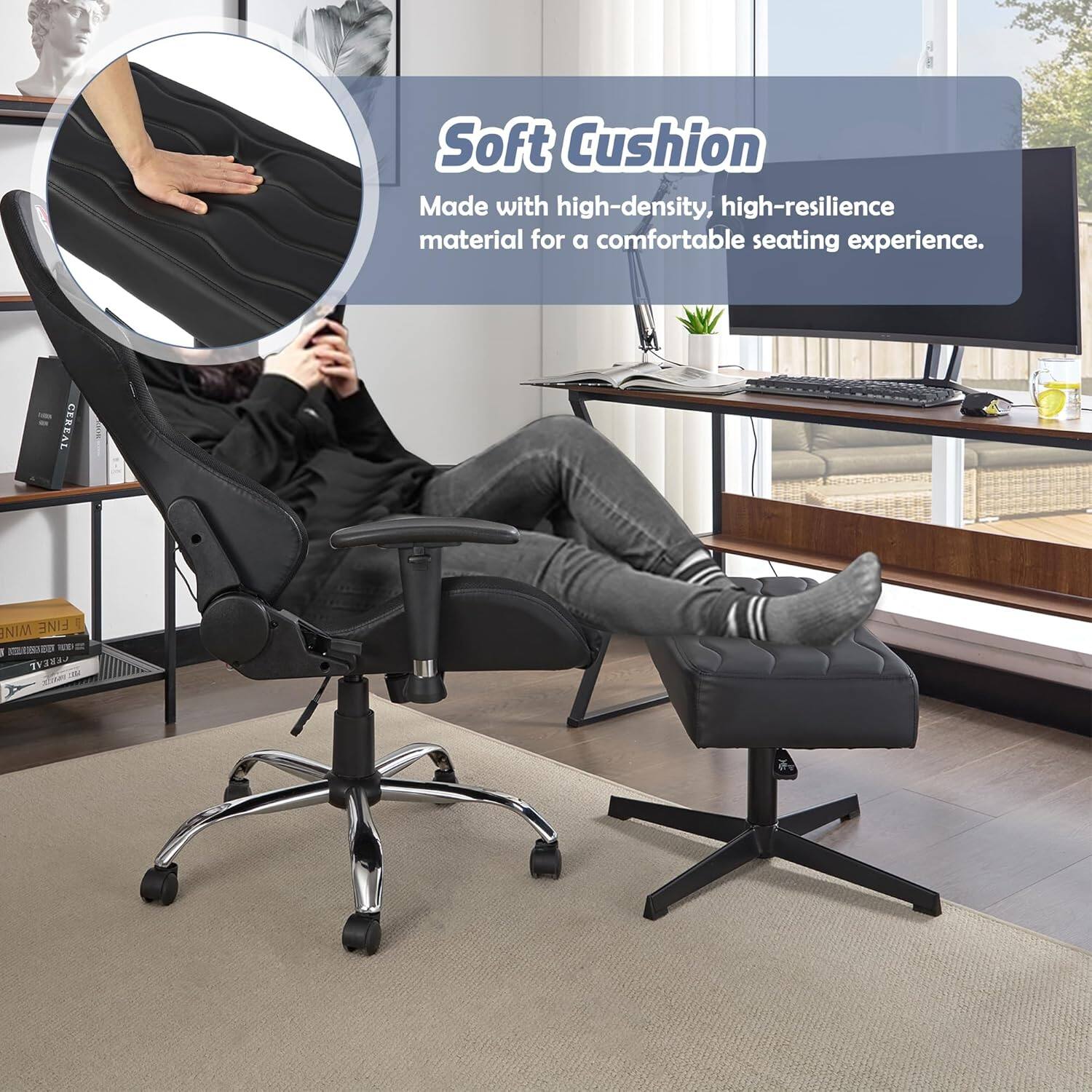 Soft Cushion  
Made with high-density, high-resilience material for a comfortable seating experience.