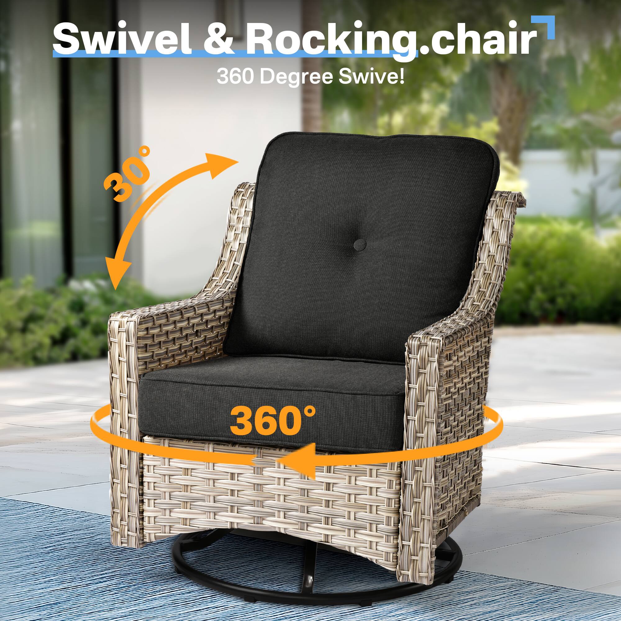 Swivel & Rocking Chair  
360 Degree Swivel!