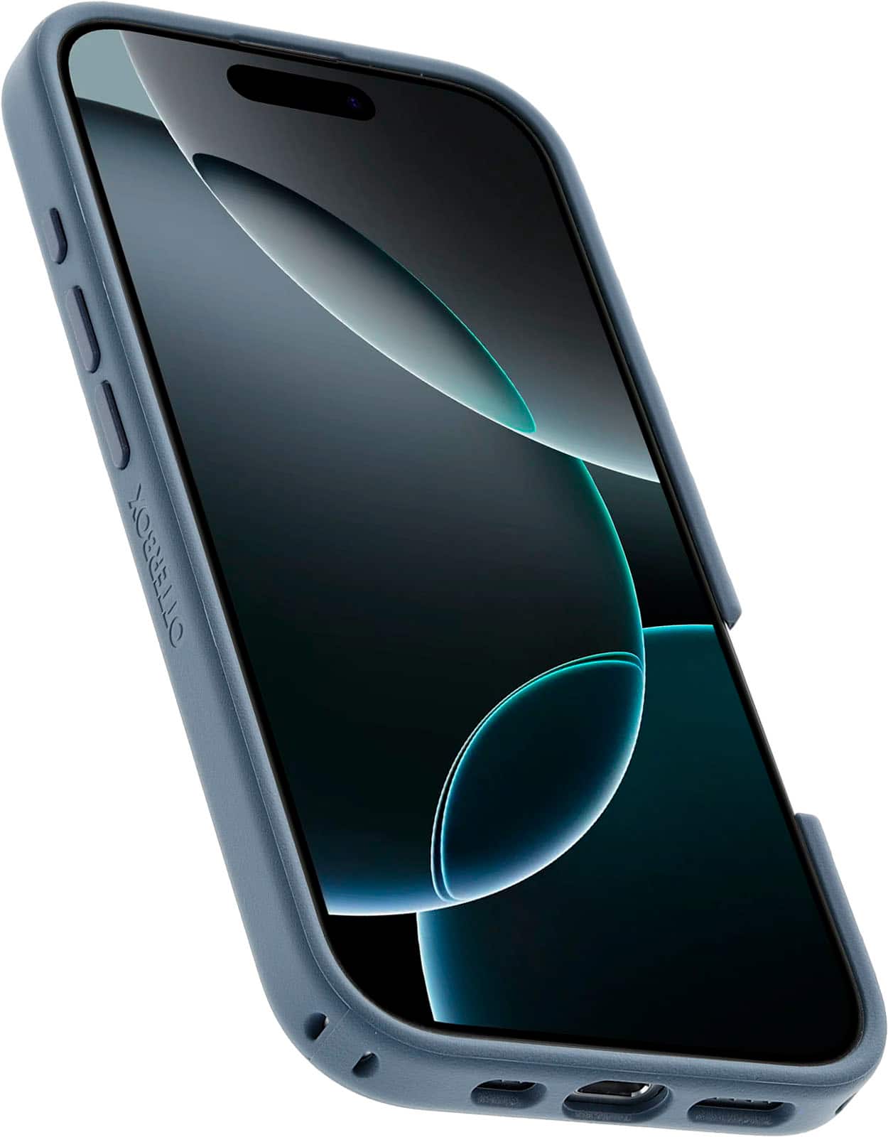 Left. OtterBox - Symmetry Series Hard Shell for MagSafe for Apple iPhone 16 Pro - Bluetiful.