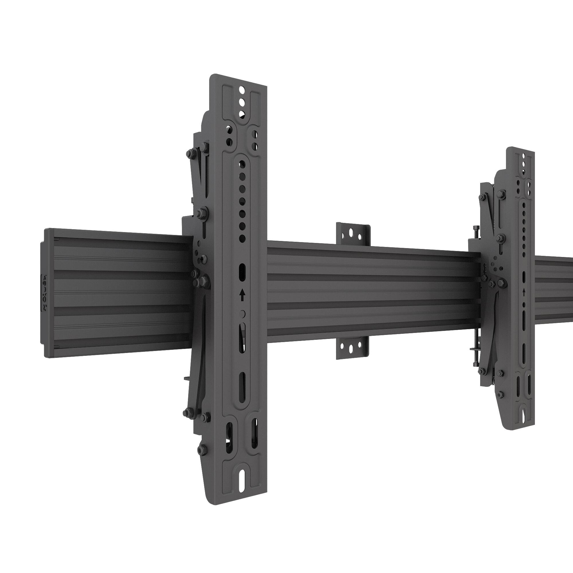 Alt View 2. Kanto - Menu Board Wall Mount System with Tilting Arms for 40" - 60" TVs, 2 Screens - Black.