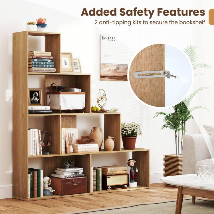 Added Safety Features  
2 anti-tipping kits to secure the bookshelf